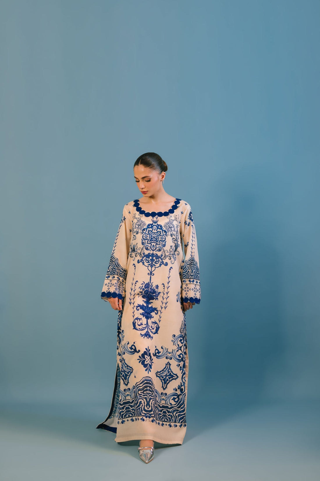 Sammy K | Lawn Pret 25 |Blue Bell - by Libasekhas UK - Registered Vendor of : Sammy K - 100% Original Designer Dress