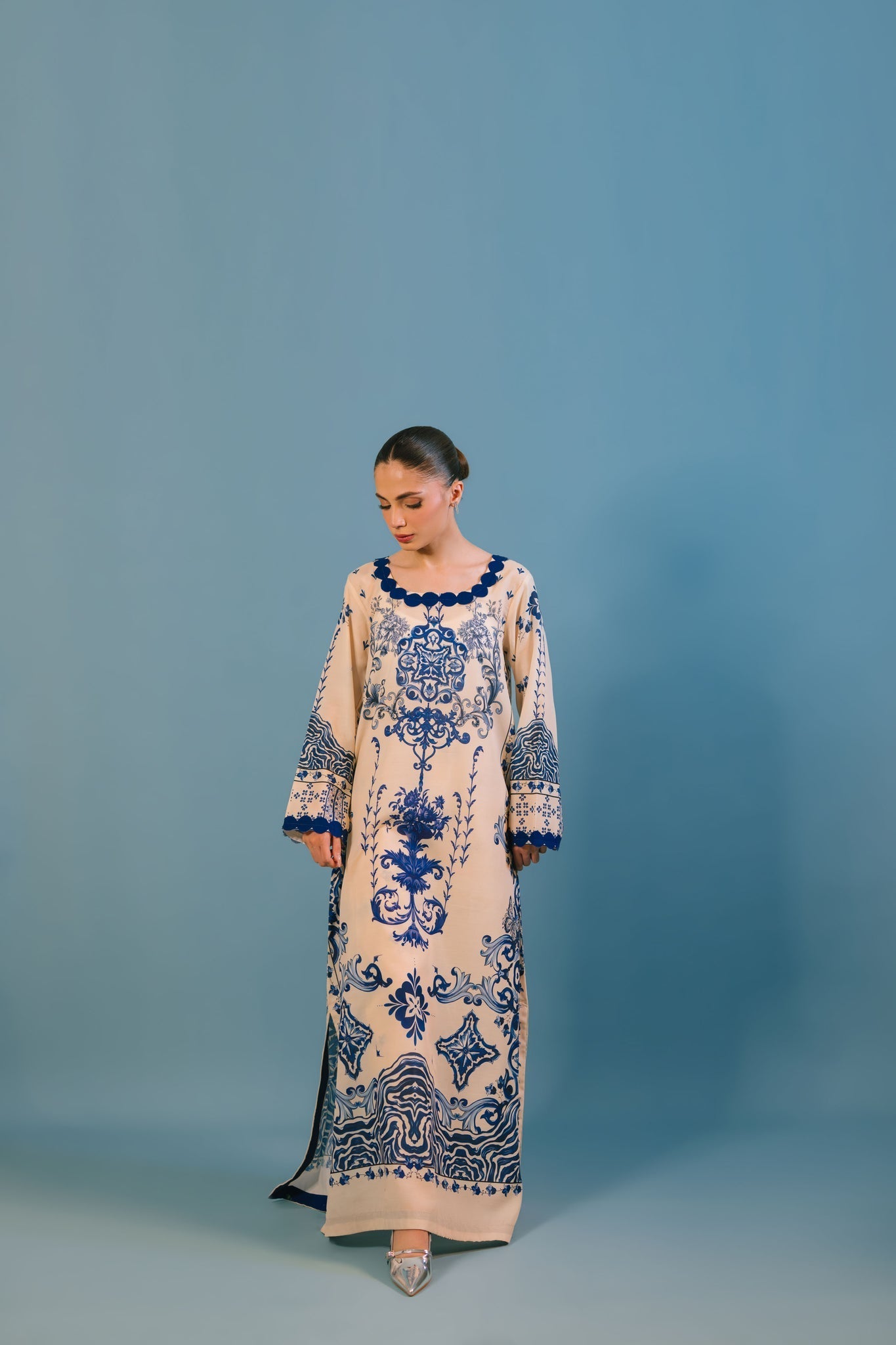 Sammy K | Lawn Pret 25 |Blue Bell - by Libasekhas UK - Registered Vendor of : Sammy K - 100% Original Designer Dress