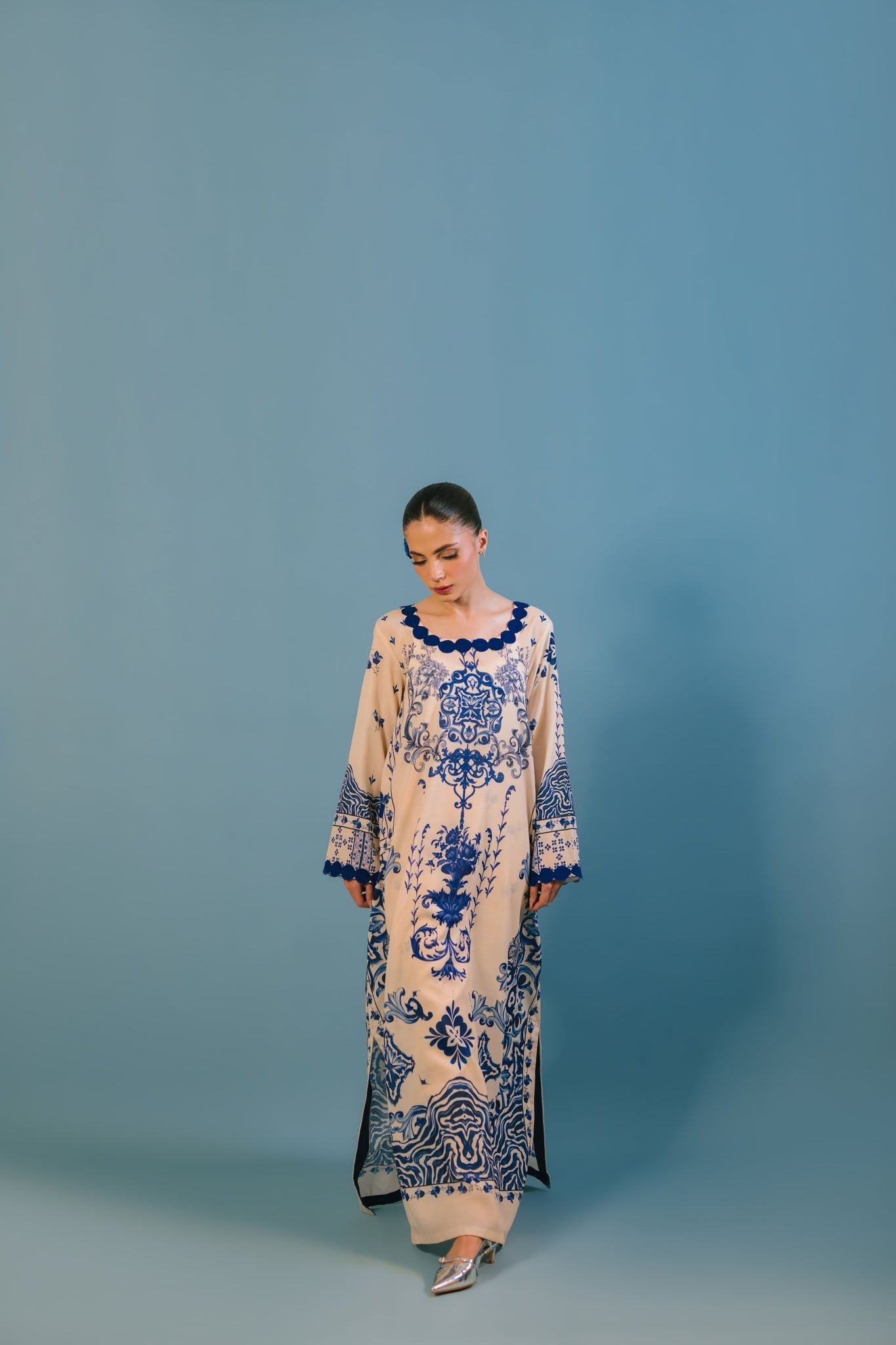 Sammy K | Lawn Pret 25 |Blue Bell - by Libasekhas UK - Registered Vendor of : Sammy K - 100% Original Designer Dress