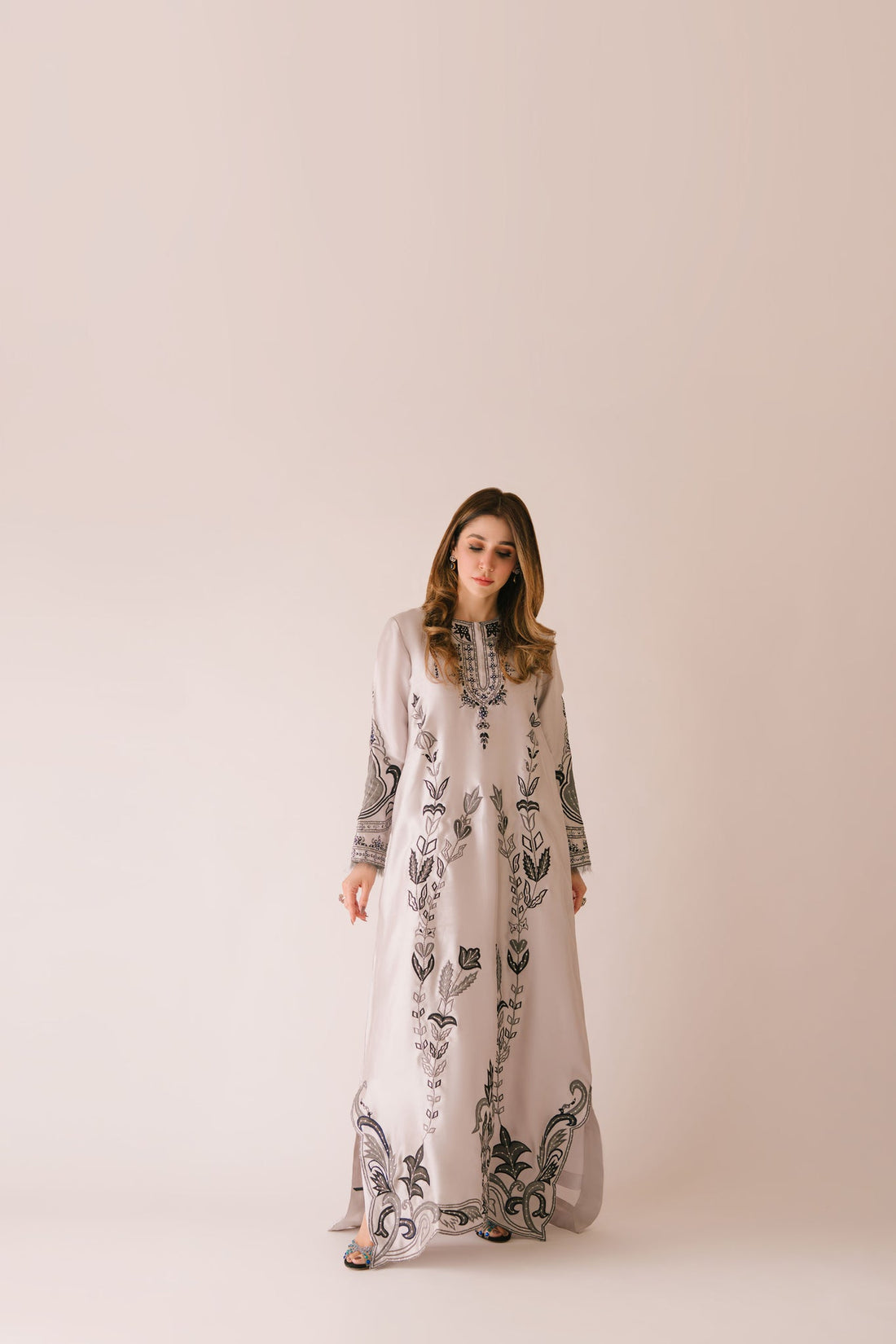 Sammy K | Aadat Festive Edition |Sea Holly - by Libasekhas UK - Registered Vendor of : Sammy K - 100% Original Designer Dress