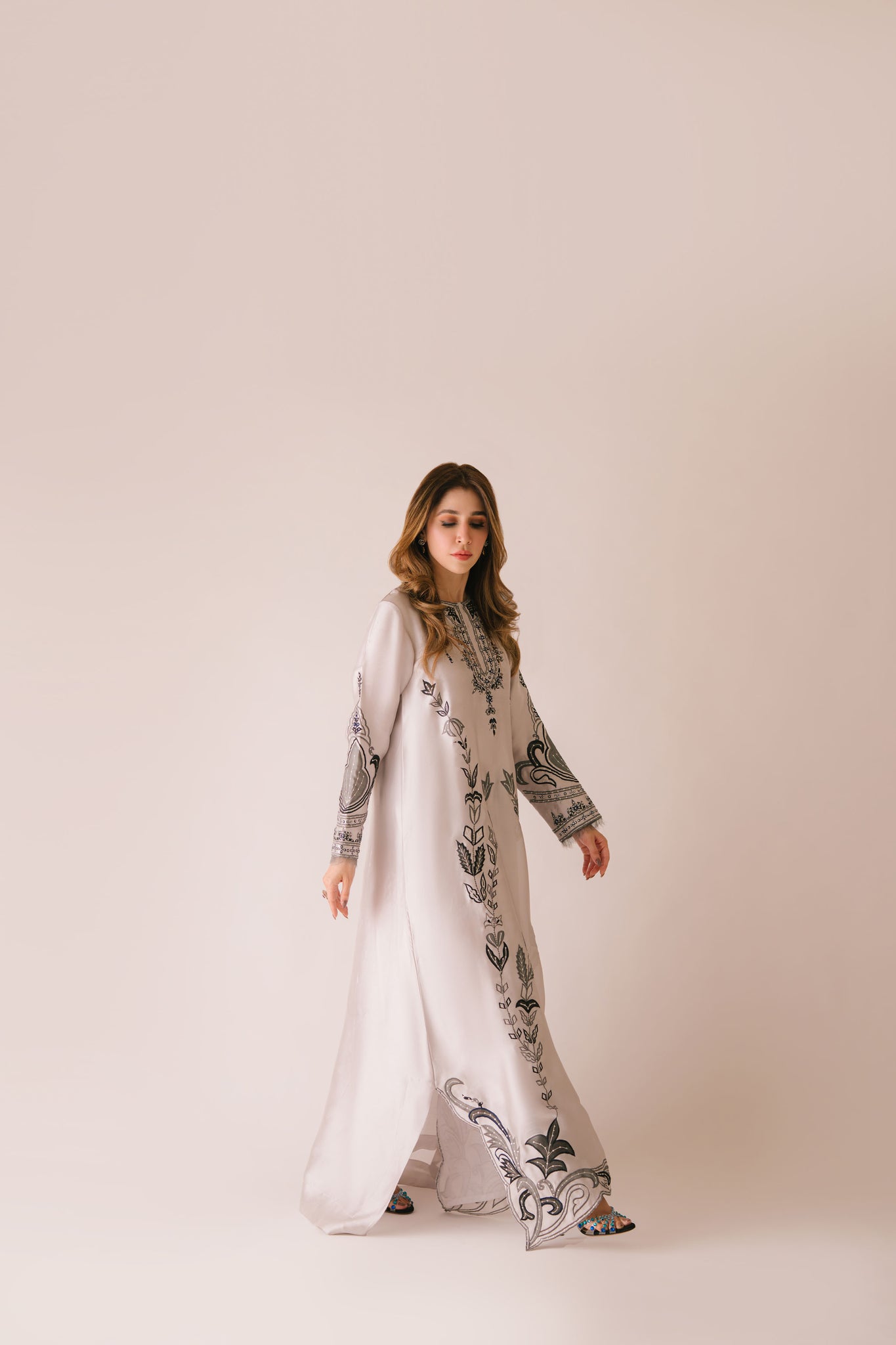 Sammy K | Aadat Festive Edition |Sea Holly - by Libasekhas UK - Registered Vendor of : Sammy K - 100% Original Designer Dress