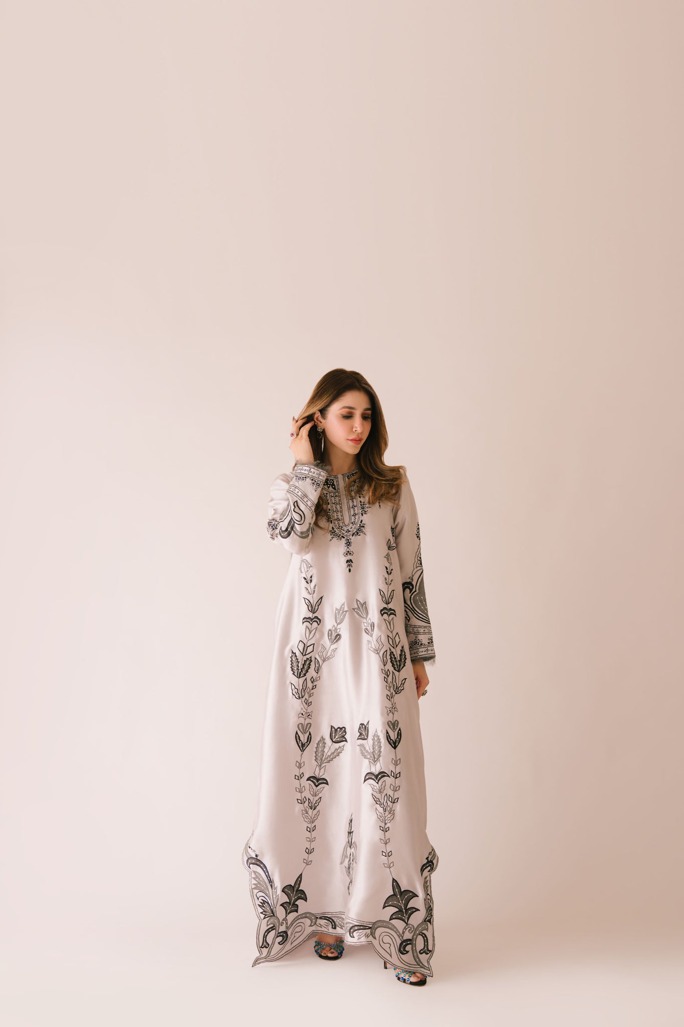 Sammy K | Aadat Festive Edition |Sea Holly - by Libasekhas UK - Registered Vendor of : Sammy K - 100% Original Designer Dress