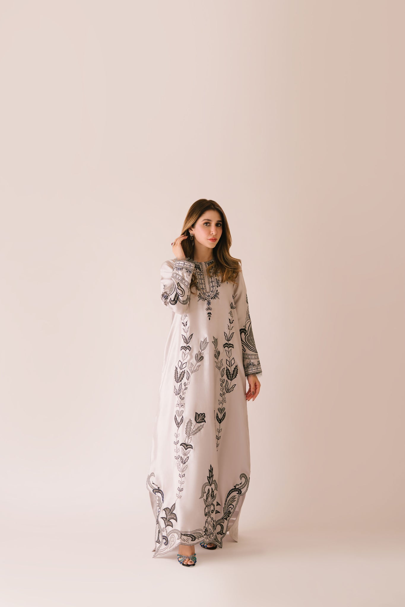 Sammy K | Aadat Festive Edition |Sea Holly - by Libasekhas UK - Registered Vendor of : Sammy K - 100% Original Designer Dress