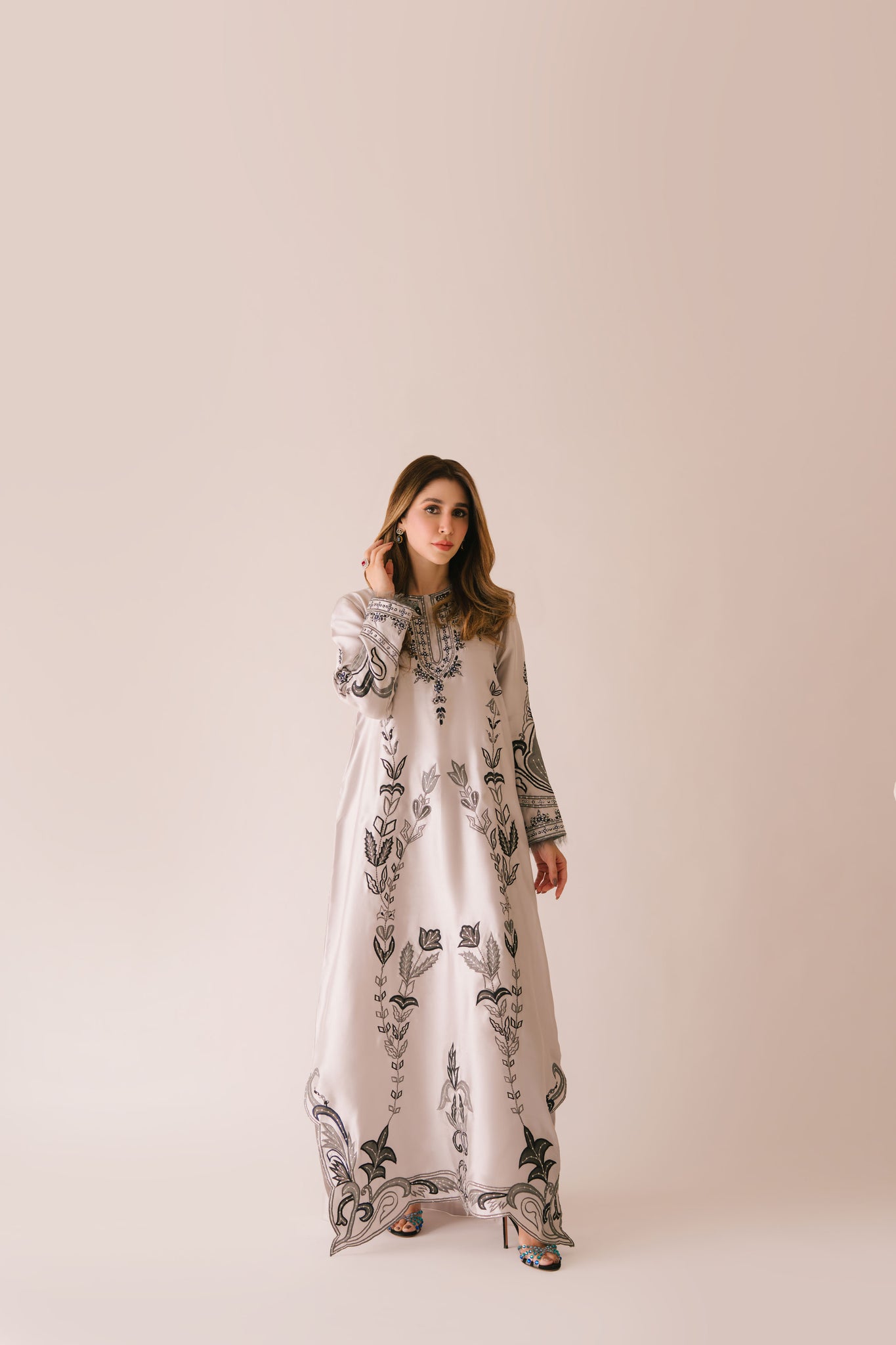 Sammy K | Aadat Festive Edition |Sea Holly - by Libasekhas UK - Registered Vendor of : Sammy K - 100% Original Designer Dress