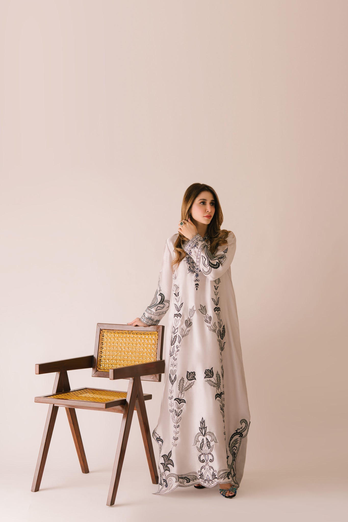 Sammy K | Aadat Festive Edition |Sea Holly - by Libasekhas UK - Registered Vendor of : Sammy K - 100% Original Designer Dress
