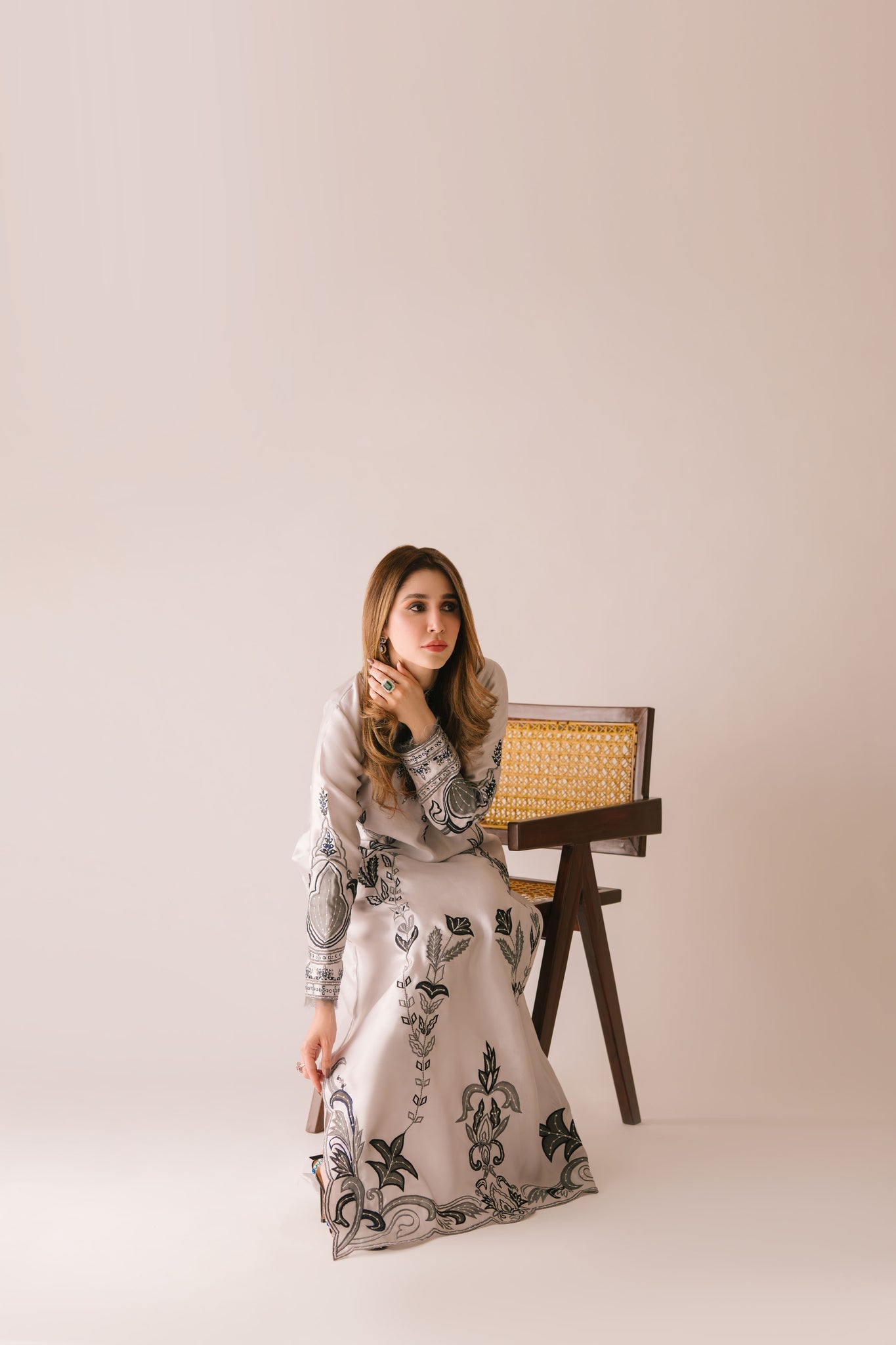 Sammy K | Aadat Festive Edition |Sea Holly - by Libasekhas UK - Registered Vendor of : Sammy K - 100% Original Designer Dress