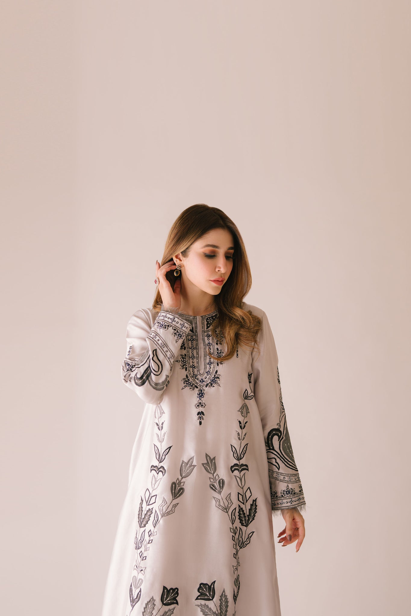 Sammy K | Aadat Festive Edition |Sea Holly - by Libasekhas UK - Registered Vendor of : Sammy K - 100% Original Designer Dress