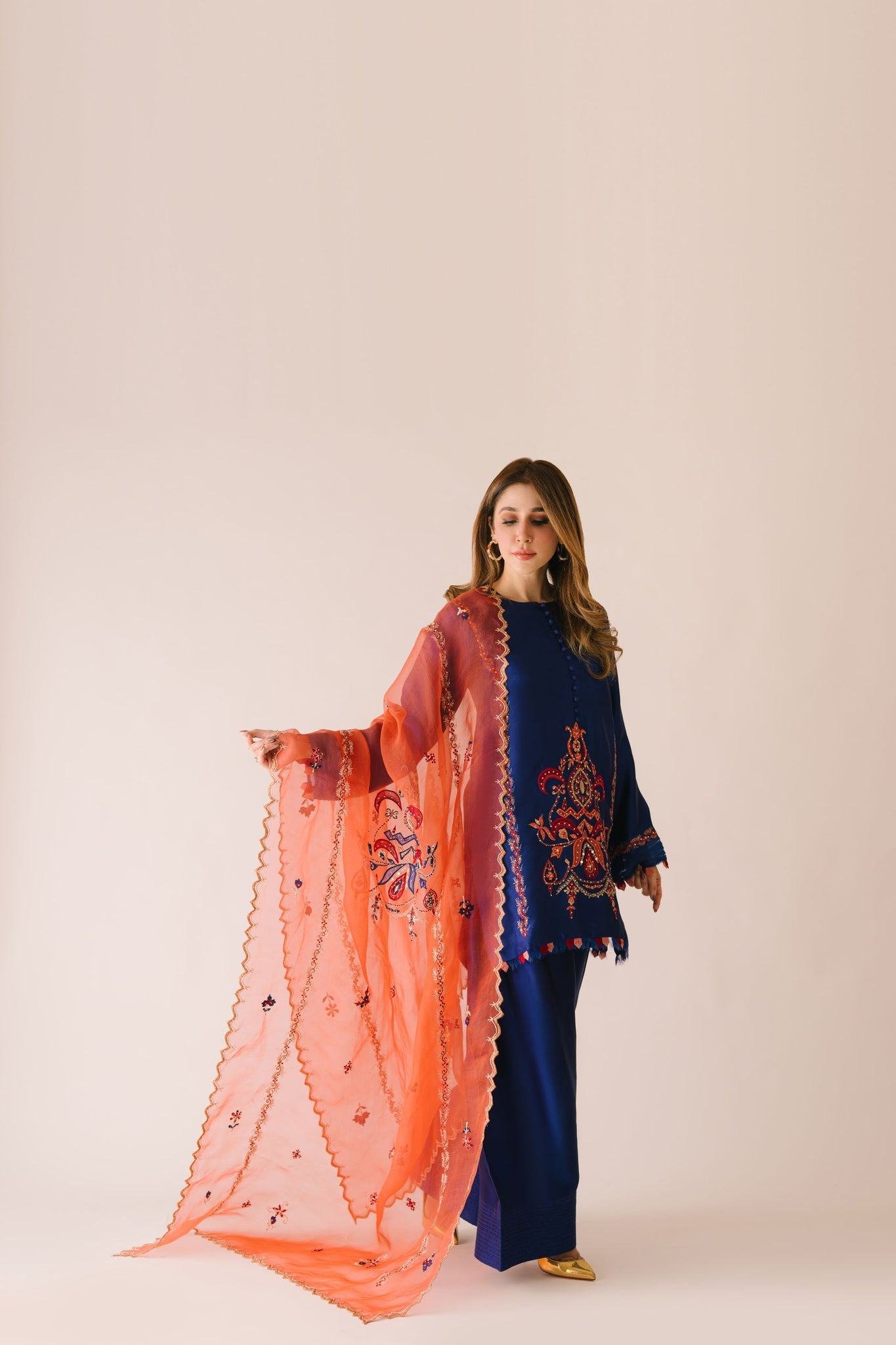Sammy K | Aadat Festive Edition | Corn Flower - by Libasekhas UK - Registered Vendor of : Sammy K - 100% Original Designer Dress