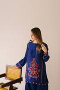 Sammy K | Aadat Festive Edition | Blue Bell Caftan - by Libasekhas UK - Registered Vendor of : Sammy K - 100% Original Designer Dress