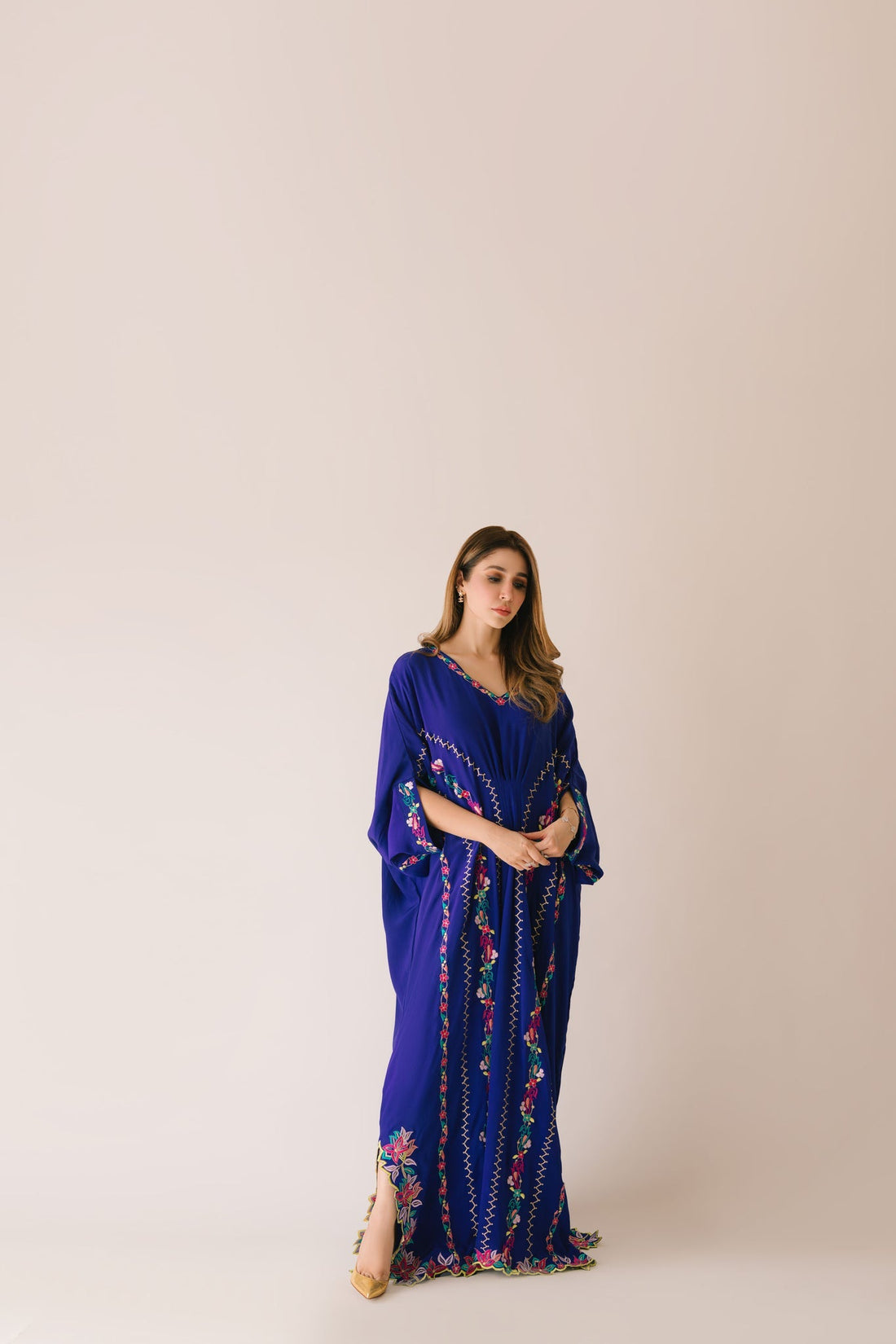 Sammy K | Aadat Festive Edition | Blue Bell Caftan - by Libasekhas UK - Registered Vendor of : Sammy K - 100% Original Designer Dress