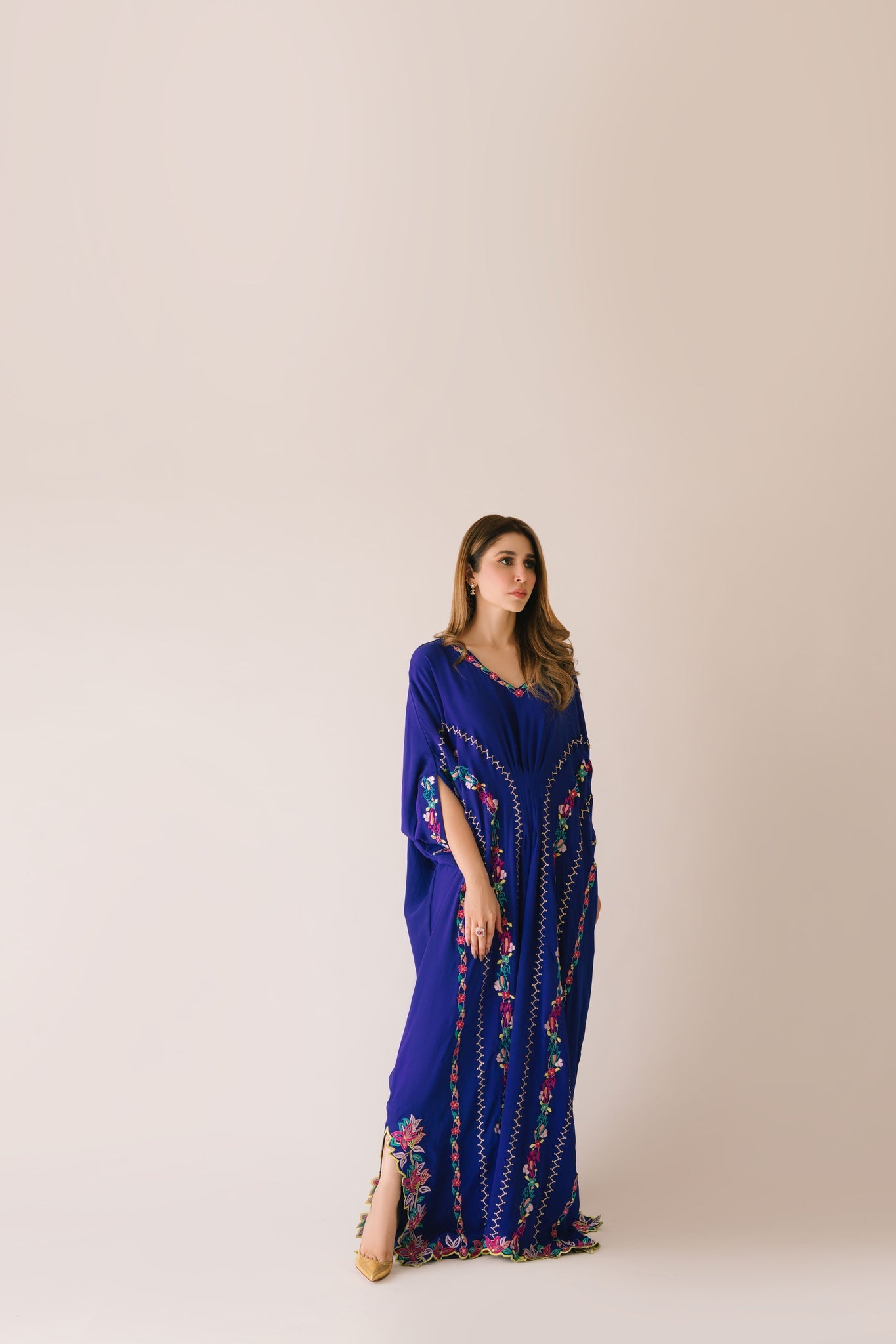 Sammy K | Aadat Festive Edition | Blue Bell Caftan - by Libasekhas UK - Registered Vendor of : Sammy K - 100% Original Designer Dress