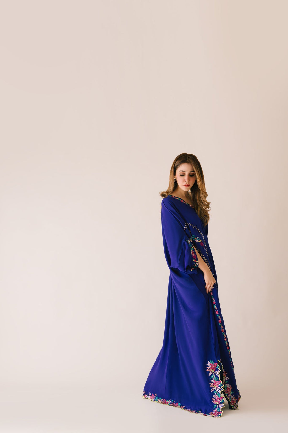 Sammy K | Aadat Festive Edition | Blue Bell Caftan - by Libasekhas UK - Registered Vendor of : Sammy K - 100% Original Designer Dress