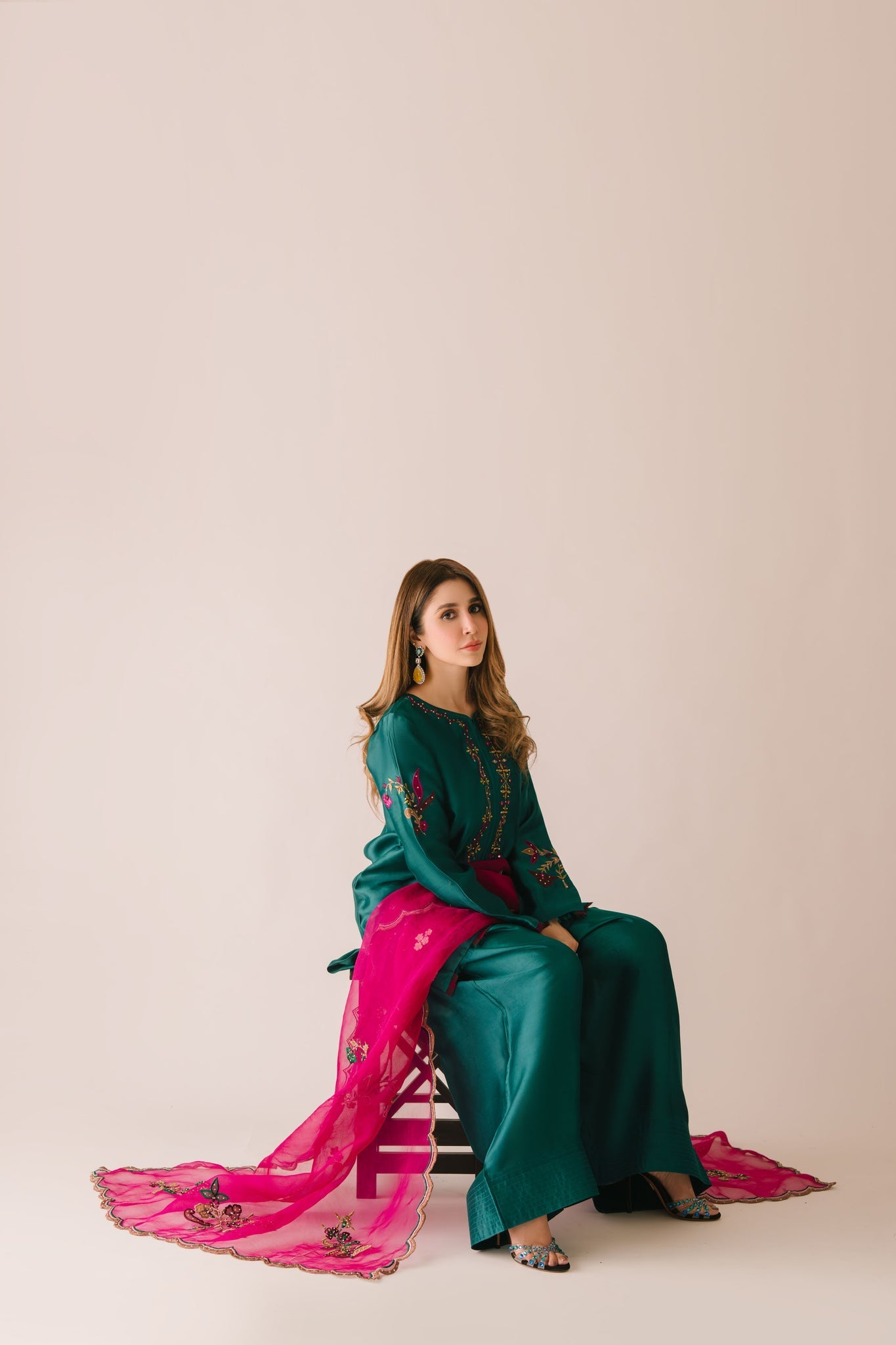Sammy K | Aadat Festive Edition | Green Moon - by Libasekhas UK - Registered Vendor of : Sammy K - 100% Original Designer Dress