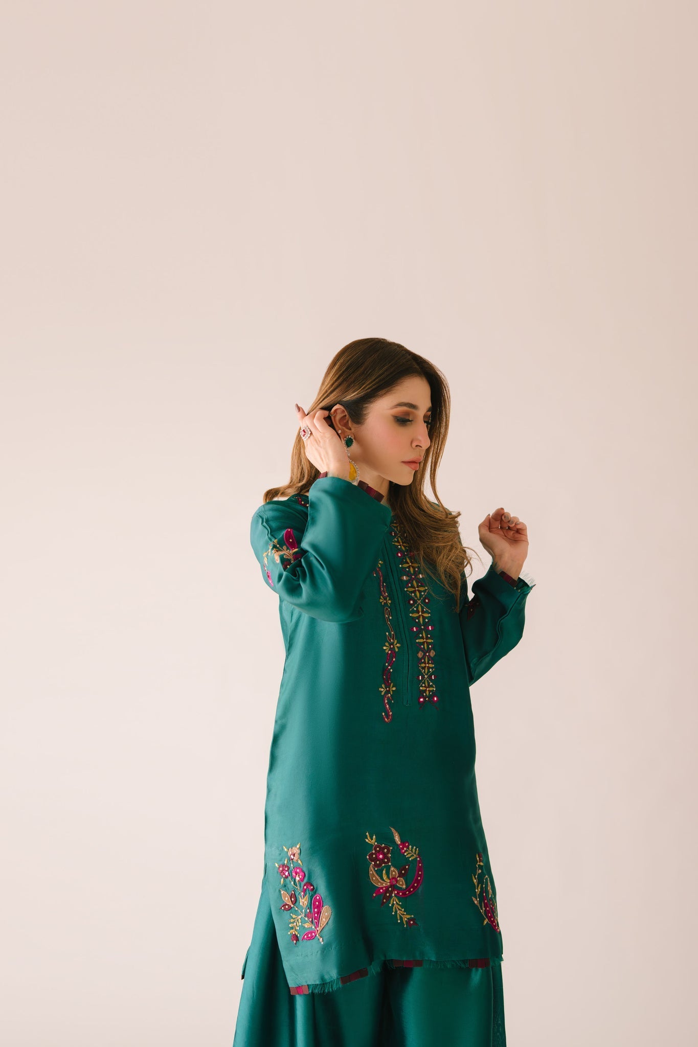 Sammy K | Aadat Festive Edition | Green Moon - by Libasekhas UK - Registered Vendor of : Sammy K - 100% Original Designer Dress