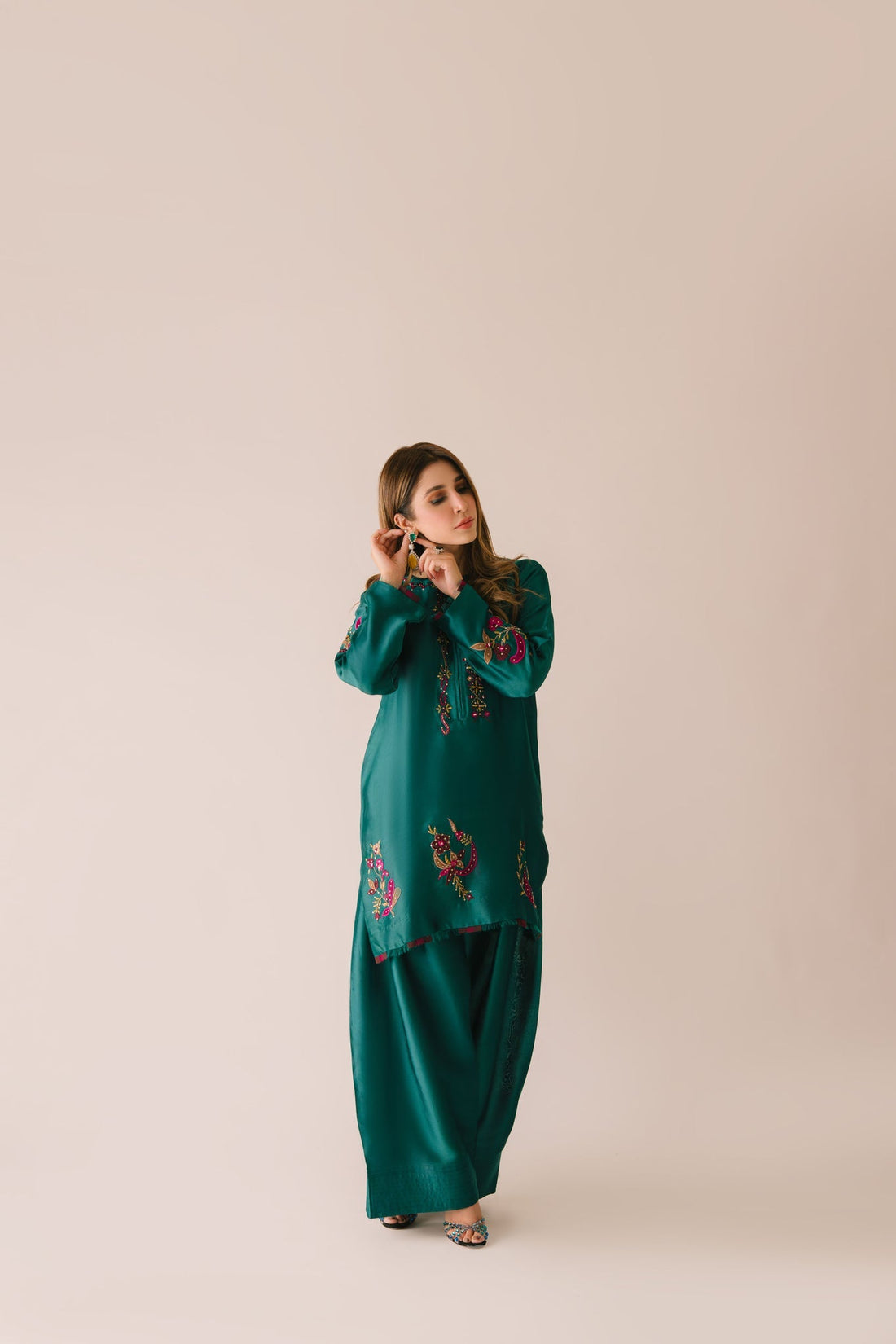 Sammy K | Aadat Festive Edition | Green Moon - by Libasekhas UK - Registered Vendor of : Sammy K - 100% Original Designer Dress