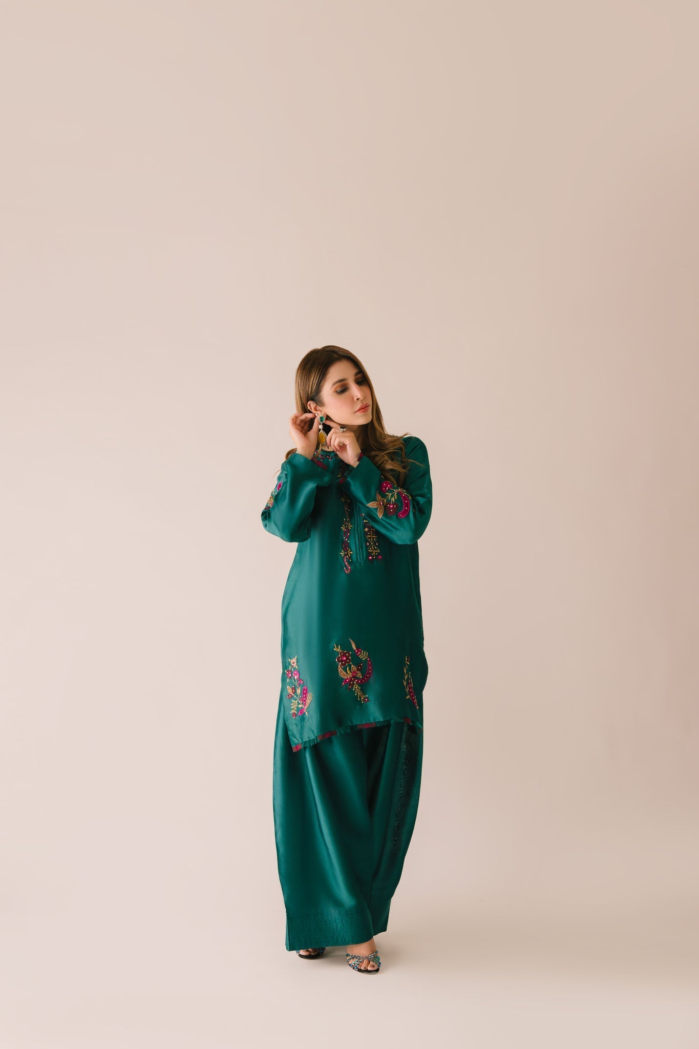 Sammy K | Aadat Festive Edition | Green Moon - by Libasekhas UK - Registered Vendor of : Sammy K - 100% Original Designer Dress