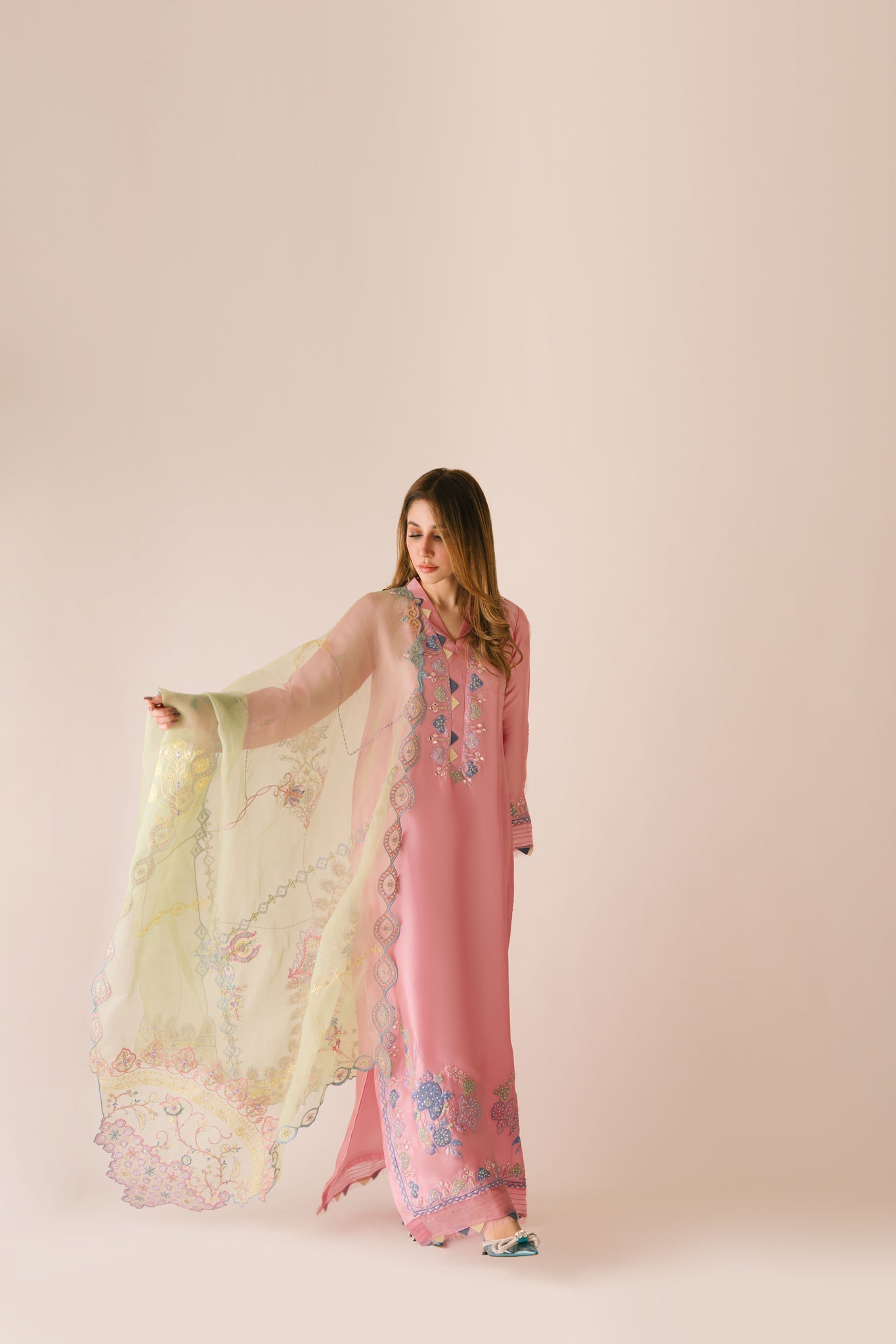 Sammy K | Aadat Festive Edition |Spray Rose - by Libasekhas UK - Registered Vendor of : Sammy K - 100% Original Designer Dress