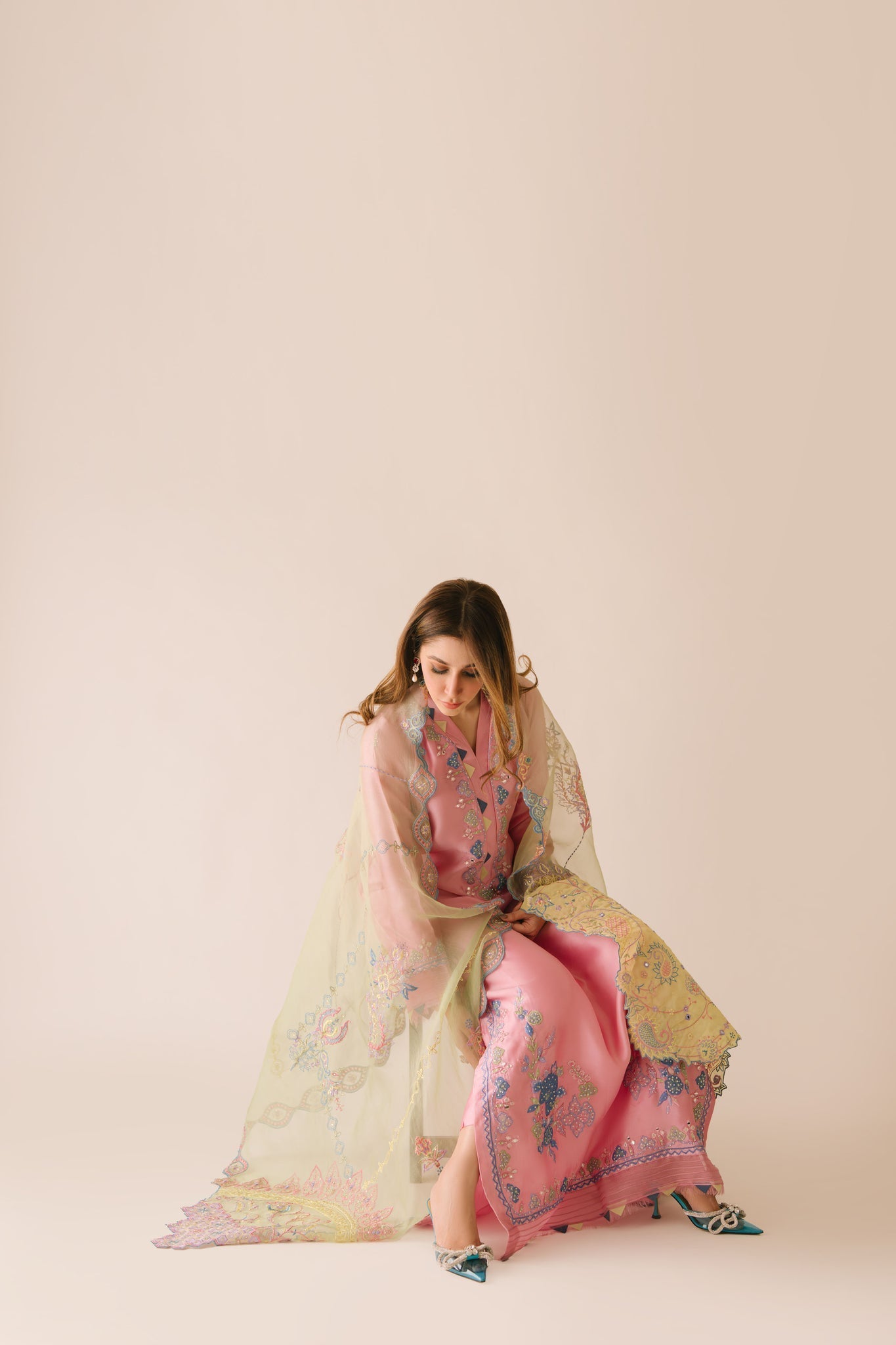 Sammy K | Aadat Festive Edition |Spray Rose - by Libasekhas UK - Registered Vendor of : Sammy K - 100% Original Designer Dress
