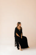 Sammy K | Velvet Festive Edit | Black Velvet Caftan - by - Libasekhas UK - Registered Vendor of : Sammy K - 100% Original Designer Dresss