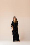 Sammy K | Velvet Festive Edit | Navy Blue Caftan - by - Libasekhas UK - Registered Vendor of : Sammy K - 100% Original Designer Dresss