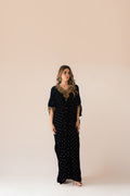 Sammy K | Velvet Festive Edit | Navy Blue Caftan - by - Libasekhas UK - Registered Vendor of : Sammy K - 100% Original Designer Dresss