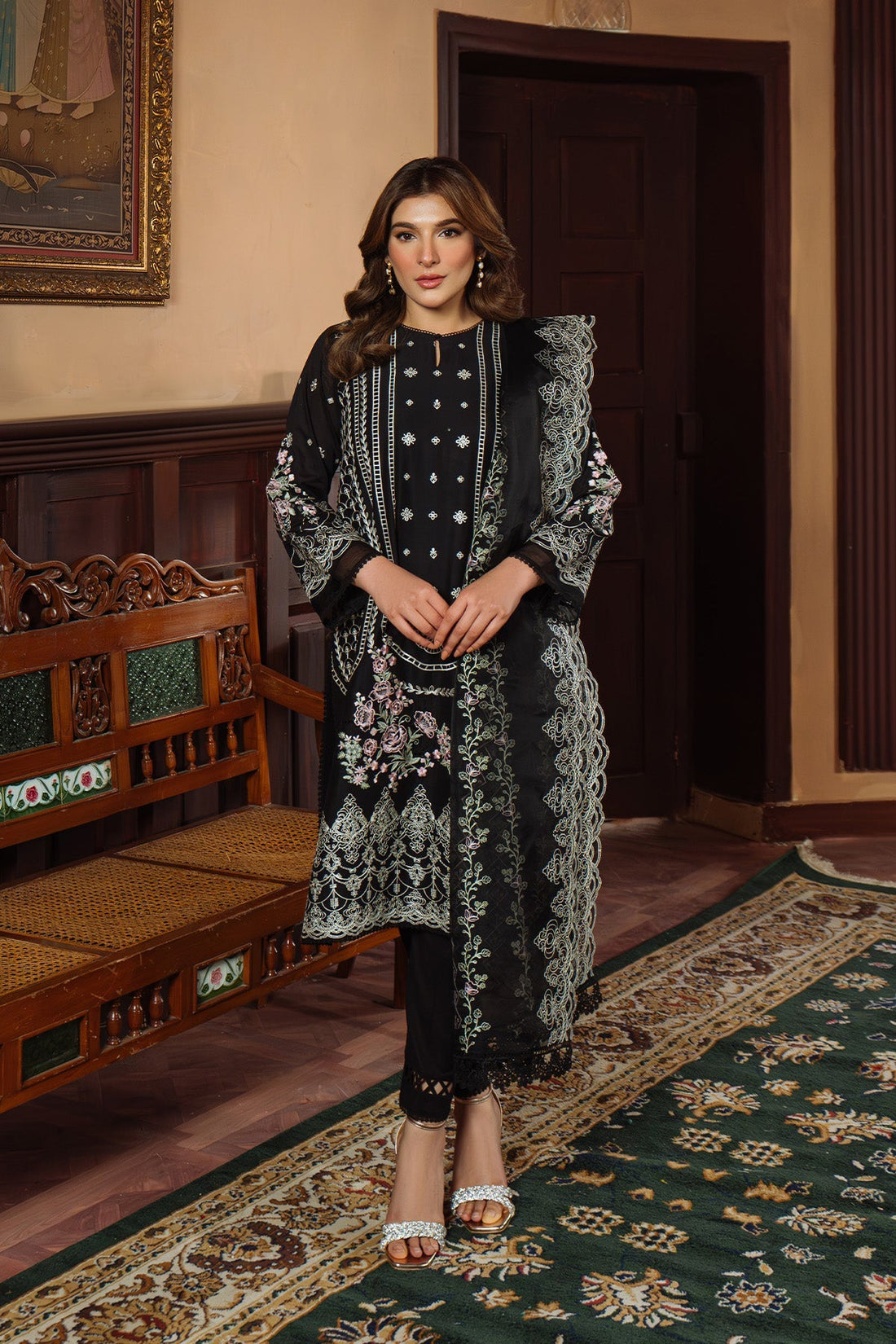 Sahar | Festive Edit Ready to Wear | Raven Poise - RTW - by - Libasekhas UK - Registered Vendor of : Sahar - 100% Original Designer Dresss