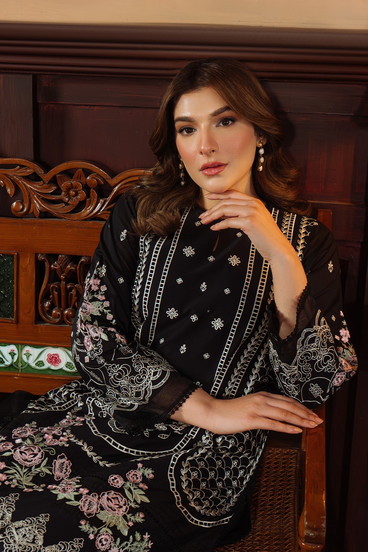 Sahar | Festive Edit Ready to Wear | Raven Poise - RTW - by - Libasekhas UK - Registered Vendor of : Sahar - 100% Original Designer Dresss