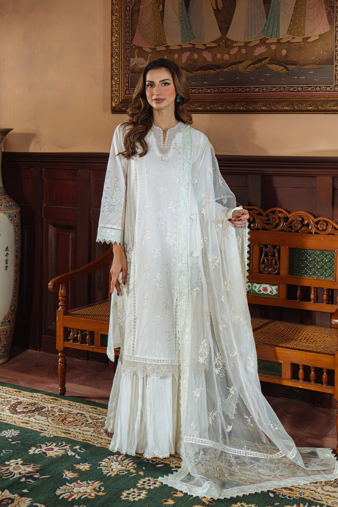Sahar | Festive Edit Ready to Wear | Vanilla Sky - RTW - by - Libasekhas UK - Registered Vendor of : Sahar - 100% Original Designer Dresss