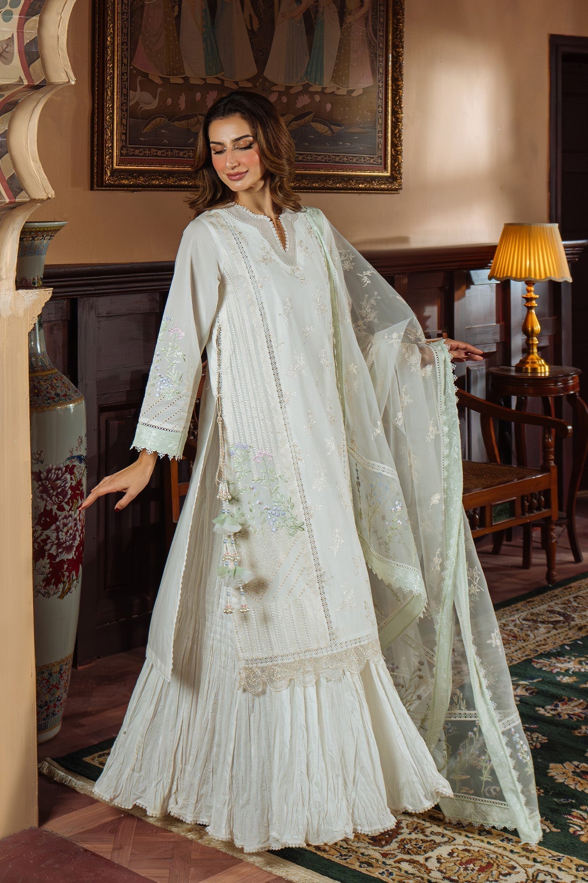 Sahar | Festive Edit Ready to Wear | Vanilla Sky - RTW - by - Libasekhas UK - Registered Vendor of : Sahar - 100% Original Designer Dresss