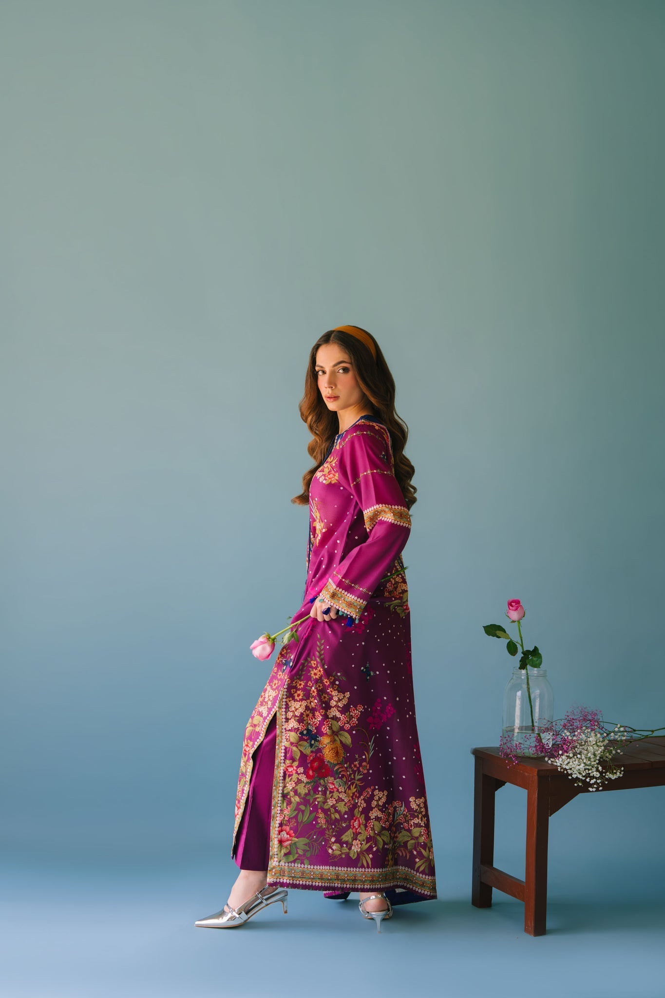 Sammy K | Lawn Pret 25 | Evening Rose - by Libasekhas UK - Registered Vendor of : Sammy K - 100% Original Designer Dress