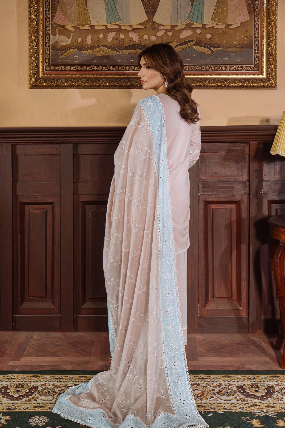 Sahar | Festive Edit Ready to Wear | Pastel Rose - RTW - by - Libasekhas UK - Registered Vendor of : Sahar - 100% Original Designer Dresss