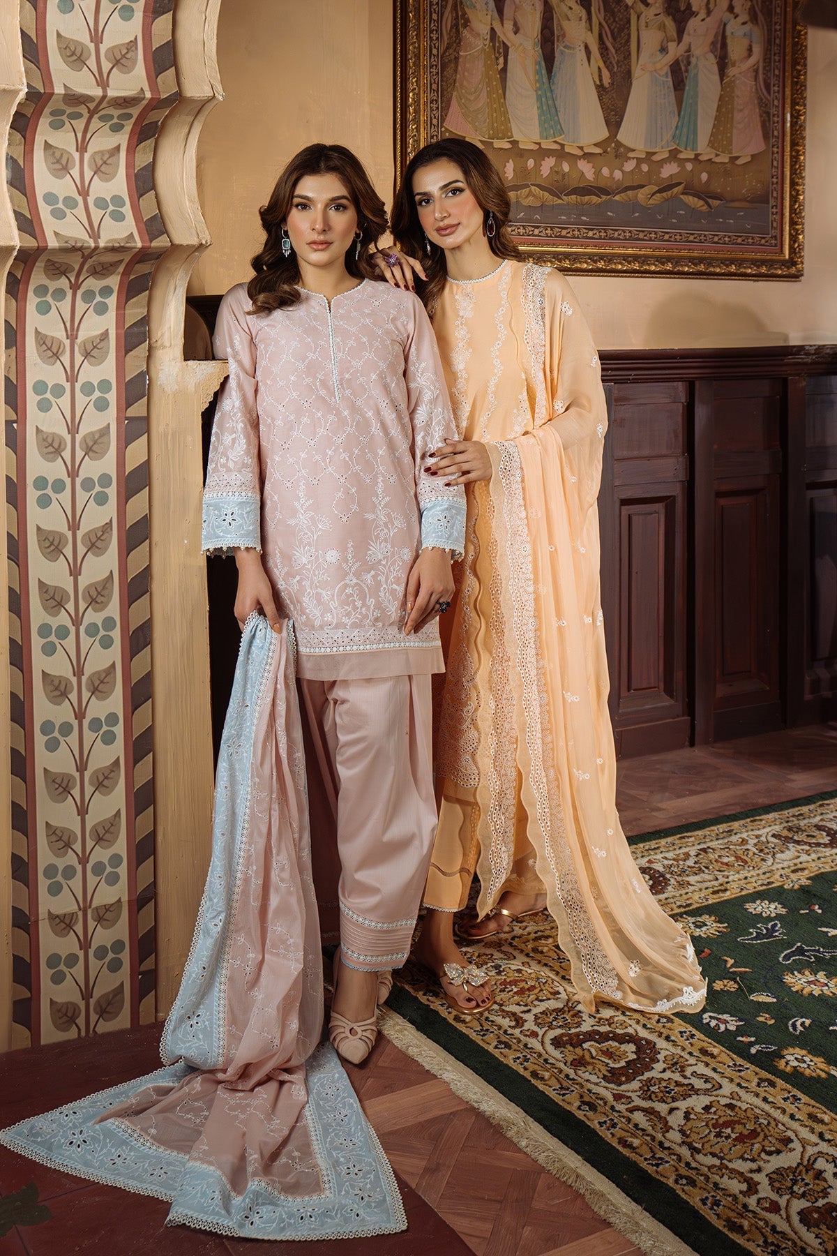 Sahar | Festive Edit Ready to Wear | Apricot Glow - RTW - by - Libasekhas UK - Registered Vendor of : Sahar - 100% Original Designer Dresss