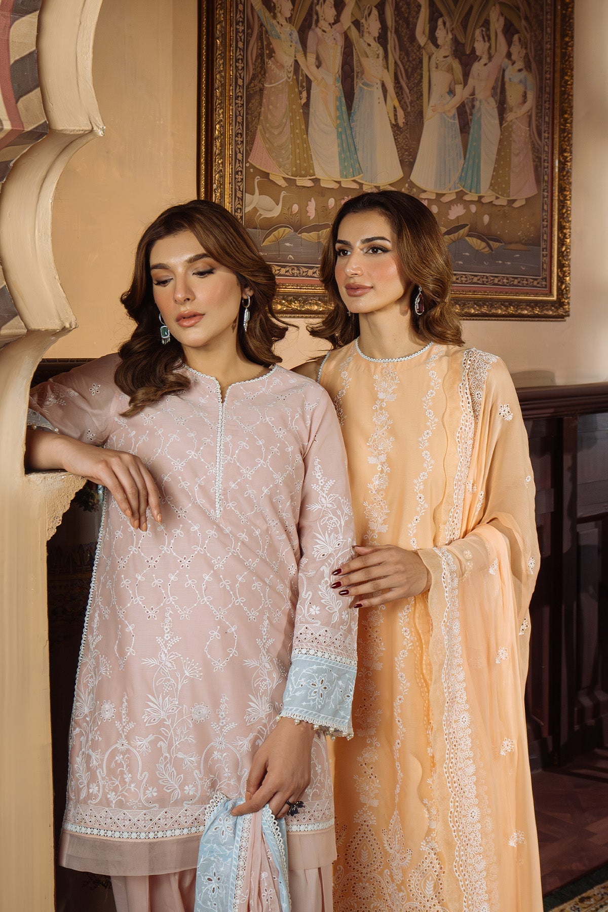 Sahar | Festive Edit Ready to Wear | Apricot Glow - RTW - by - Libasekhas UK - Registered Vendor of : Sahar - 100% Original Designer Dresss