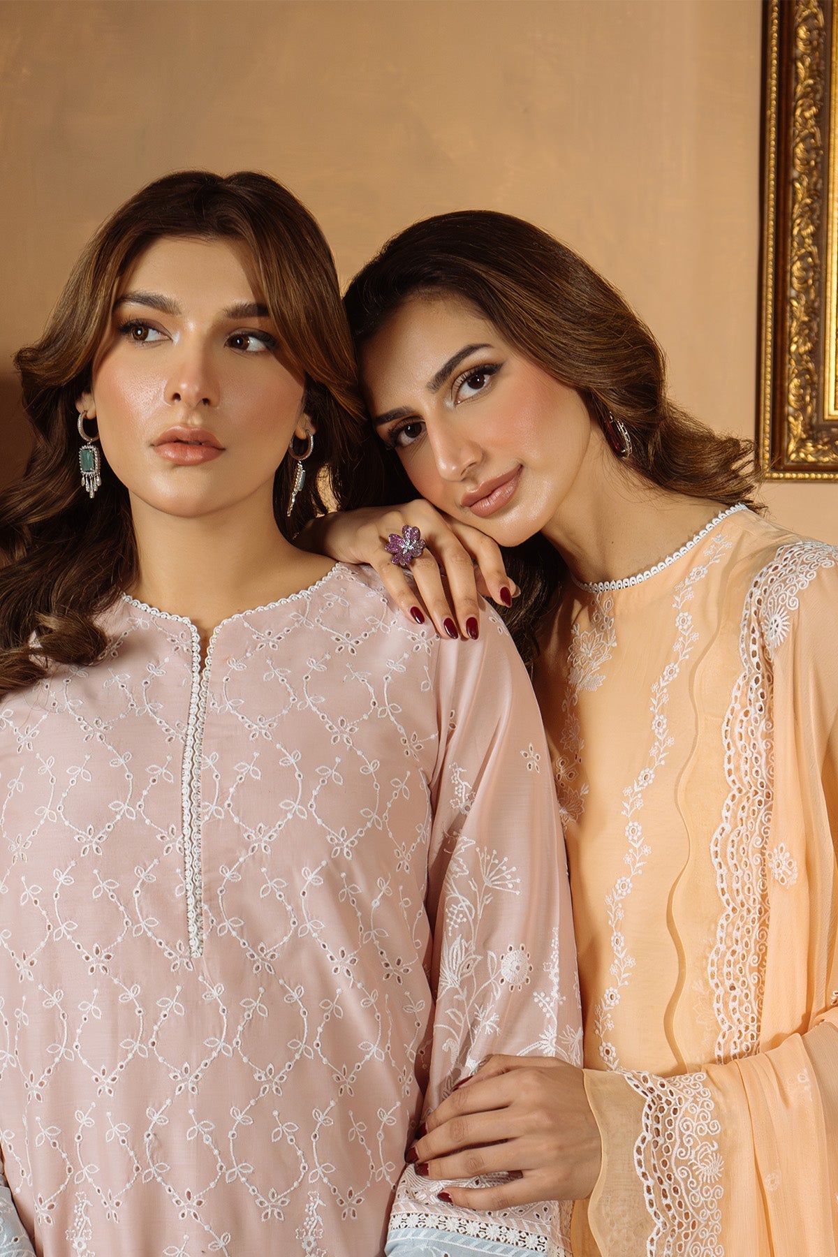 Sahar | Festive Edit Ready to Wear | Apricot Glow - RTW - by - Libasekhas UK - Registered Vendor of : Sahar - 100% Original Designer Dresss