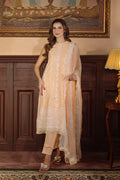 Sahar | Festive Edit Ready to Wear | Apricot Glow - RTW - by - Libasekhas UK - Registered Vendor of : Sahar - 100% Original Designer Dresss