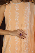 Sahar | Festive Edit Ready to Wear | Apricot Glow - RTW - by - Libasekhas UK - Registered Vendor of : Sahar - 100% Original Designer Dresss