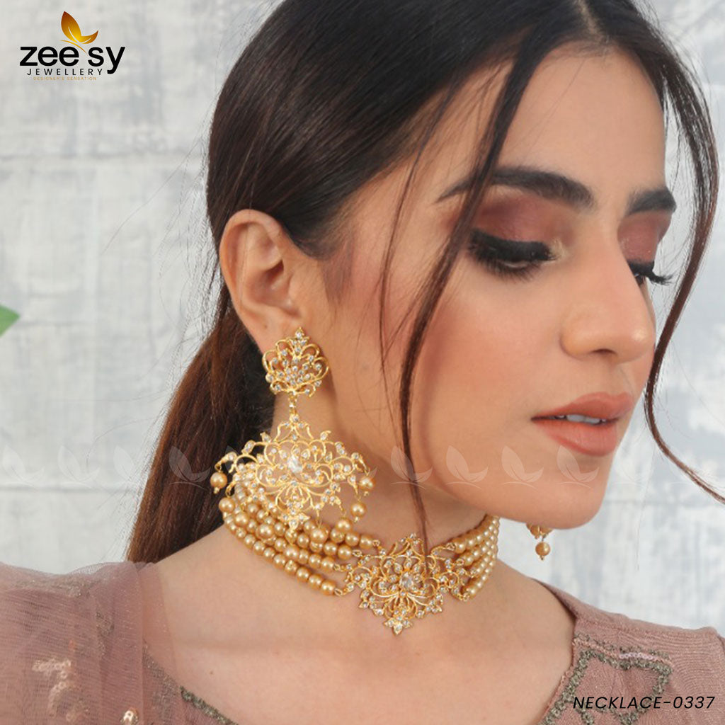 Sunflower Necklace-0337 - by - Libasekhas UK - Registered Vendor of : Zeesy - 100% Original Designer Dresss