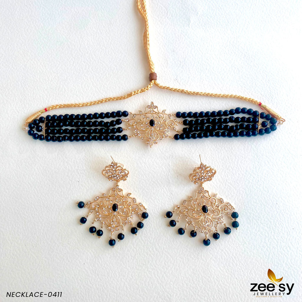 Necklace-0411 - by - Libasekhas UK - Registered Vendor of : Zeesy - 100% Original Designer Dresss