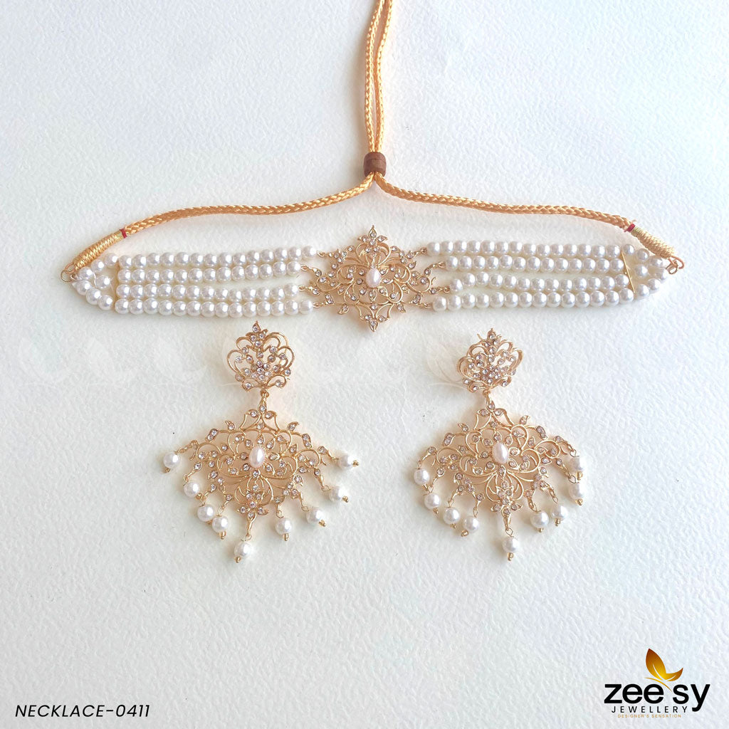 Necklace-0411 - by - Libasekhas UK - Registered Vendor of : Zeesy - 100% Original Designer Dresss
