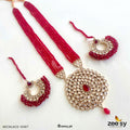 Lotus Necklace-0497 - by - Libasekhas UK - Registered Vendor of : Zeesy - 100% Original Designer Dresss