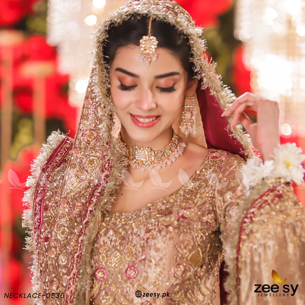 Kundan Necklace-0536 - by - Libasekhas UK - Registered Vendor of : Zeesy - 100% Original Designer Dresss