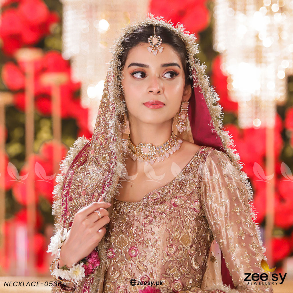 Kundan Necklace-0536 - by - Libasekhas UK - Registered Vendor of : Zeesy - 100% Original Designer Dresss