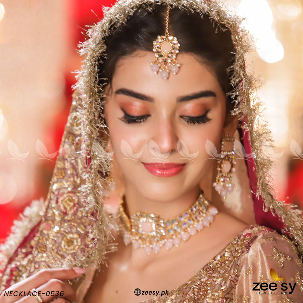Kundan Necklace-0536 - by - Libasekhas UK - Registered Vendor of : Zeesy - 100% Original Designer Dresss