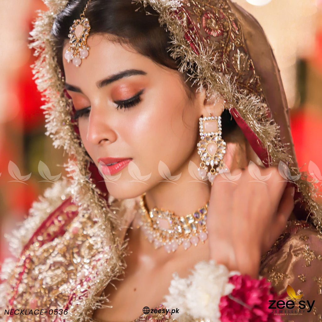 Kundan Necklace-0536 - by - Libasekhas UK - Registered Vendor of : Zeesy - 100% Original Designer Dresss