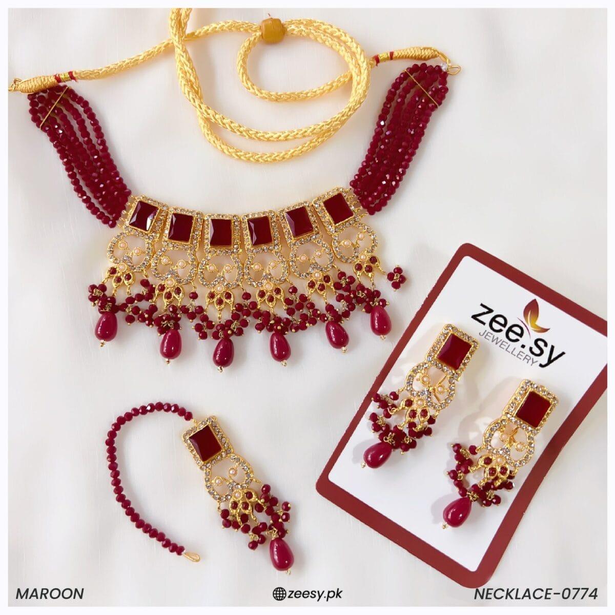 Necklace-0774 - by - Libasekhas UK - Registered Vendor of : Zeesy - 100% Original Designer Dresss
