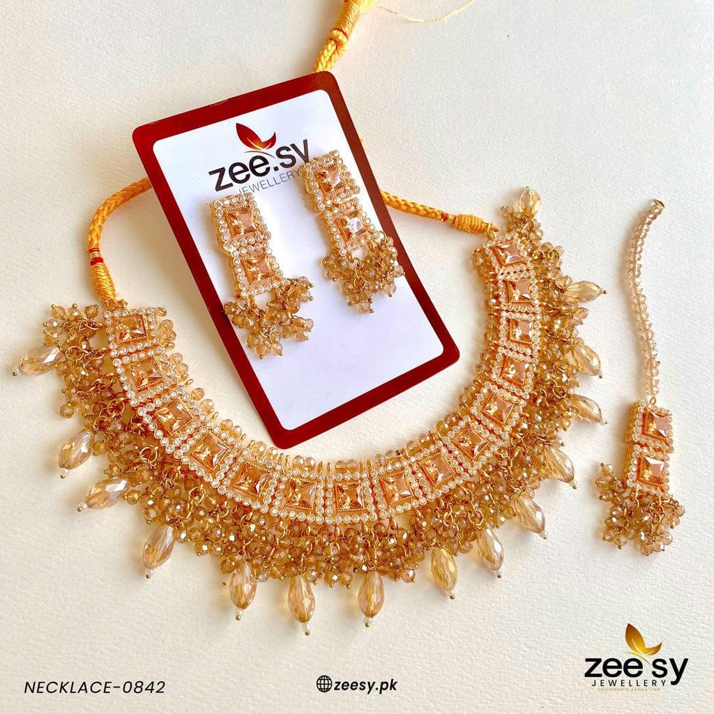 Necklace-0842 - by - Libasekhas UK - Registered Vendor of : Zeesy - 100% Original Designer Dresss