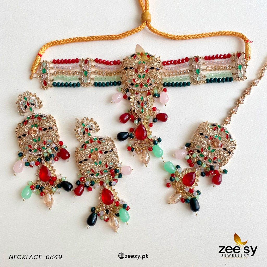 Necklace-0849 - by - Libasekhas UK - Registered Vendor of : Zeesy - 100% Original Designer Dresss