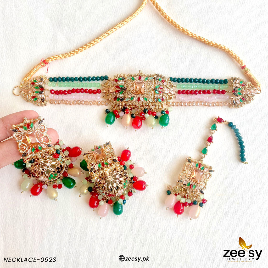 Necklace-0923 - by - Libasekhas UK - Registered Vendor of : Zeesy - 100% Original Designer Dresss