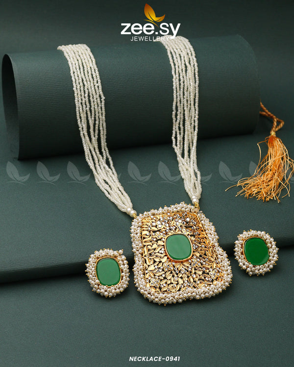 Gajra Pearl Mala - by - Libasekhas UK - Registered Vendor of : Zeesy - 100% Original Designer Dresss