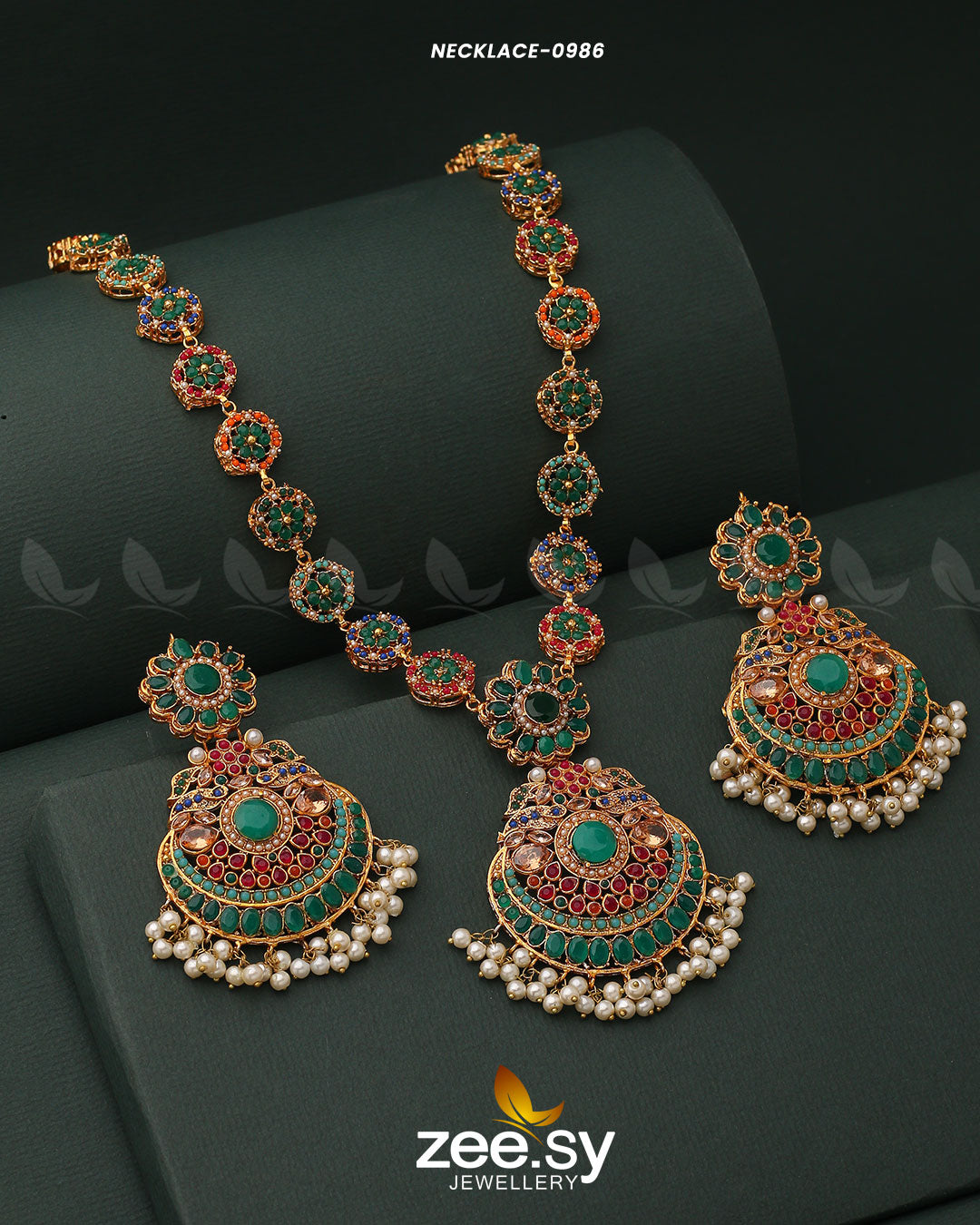 Mala Necklace-0986 - by - Libasekhas UK - Registered Vendor of : Zeesy - 100% Original Designer Dresss